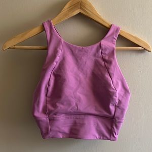 Lululemon High Neck Bra - Sz 6 - Pink - EUC